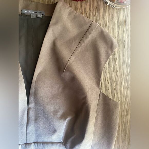 Bill Blass New York Top Woman Sz 10 Mocha Sleeveless structured Lined - Picture 14 of 14